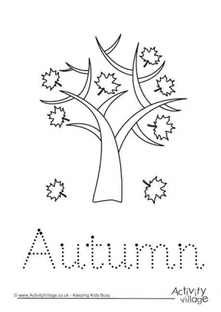 Autumn Word Tracing