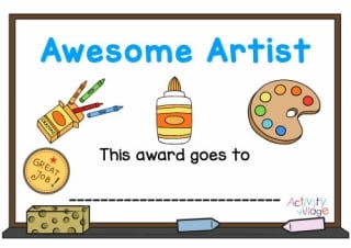 Awesome Artist Certificate