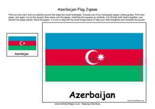 Azerbaijan Flag Jigsaw