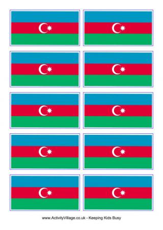 Azerbaijan Flag Printable