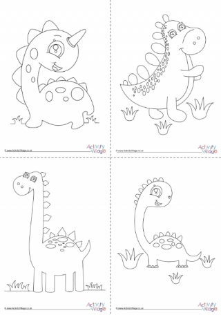 Baby Dinosaurs Colouring Batch 1 - Simple