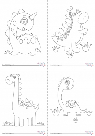 Baby Dinosaurs Colouring Batch 1 - Simple