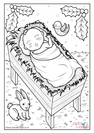 Baby Jesus Colouring Page 3
