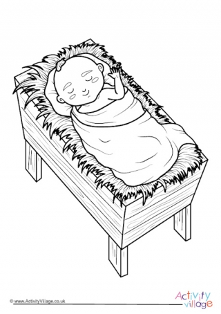 Baby Jesus Colouring Page 4