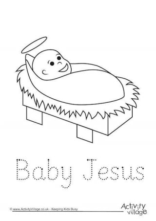 Baby Jesus Word Tracing