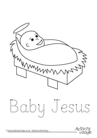 Baby Jesus Word Tracing