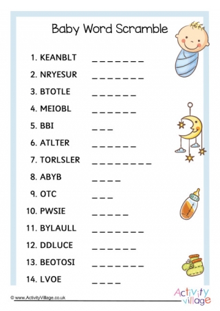 Baby Word Scramble