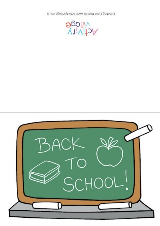 Back To School Blackboard Card