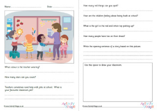Back to School Picture Comprehension 2
