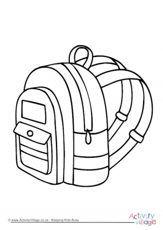 Backpack Colouring Page