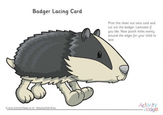 Badger Lacing Card