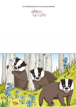 Badgers Scene Card