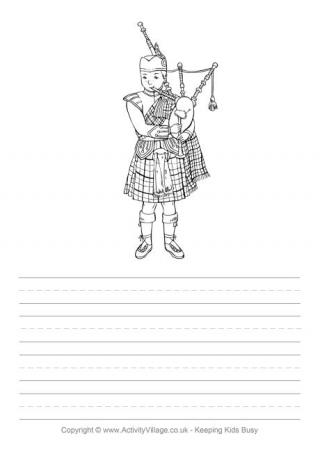 Bagpiper Story Paper