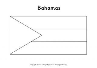 Bahamas Flag Colouring Page