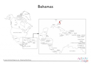 Bahamas On Map Of North America