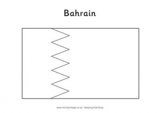 Bahrain Flag Colouring Page