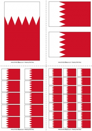 Bahrain Flag Printable