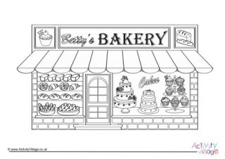 Bakery Colouring Page