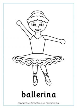 Ballerina Colouring Page