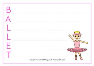 Ballet Acrostic Poem Printable