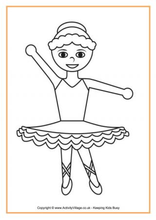 Ballet Colouring Page