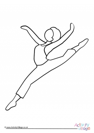 Ballet Dancer Colouring Page