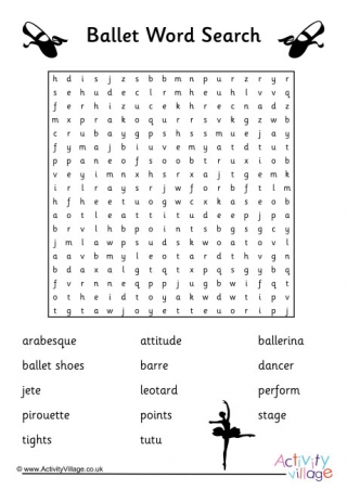 Ballet Word Search