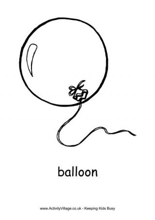 Balloon Colouring Page