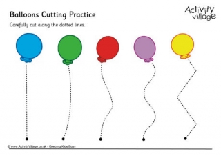 Balloons Cutting Practice