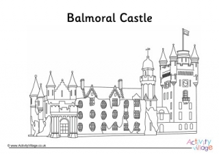 Balmoral Castle Colouring Page