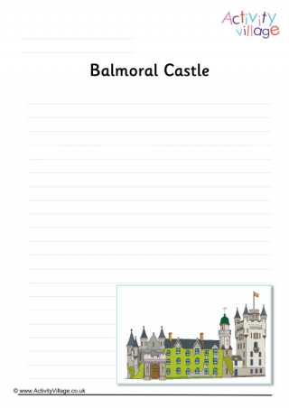 Balmoral Castle Writing Page