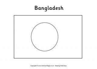 Bangladesh Flag Colouring Page