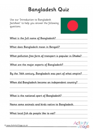 Bangladesh Quiz