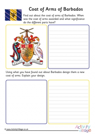 Barbados Coat of Arms Worksheet