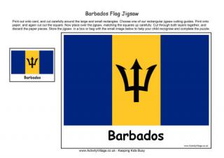 Barbados Flag Jigsaw