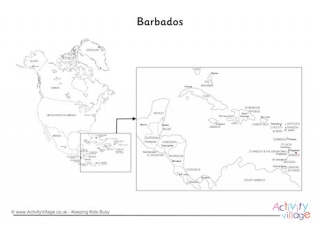 Barbados On Map Of North America