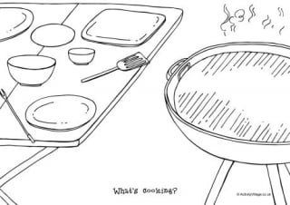 Barbecue Doodle Page