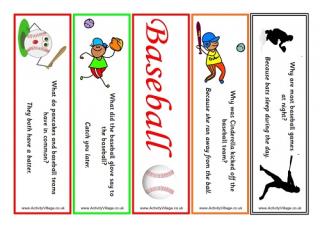 Baseball Bookmarks