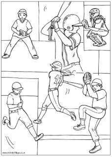 Baseball Colouring Pages