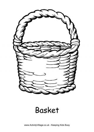 Basket Colouring Page 2