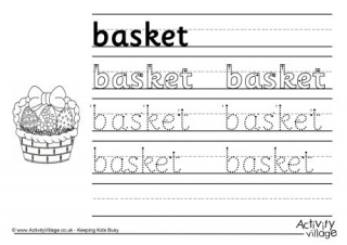 Basket Handwriting Worksheet
