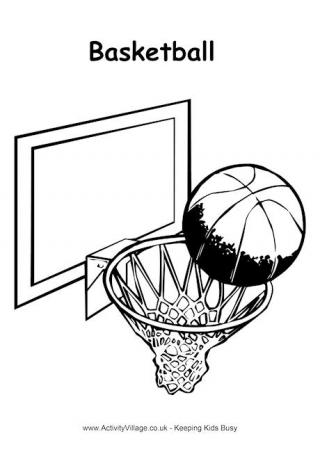 Basketball Colouring Page 2