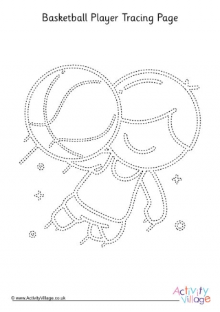 Basketball Player Tracing Page