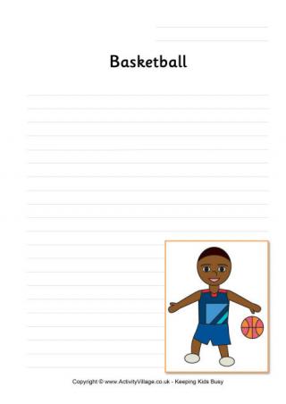 Basketball Writing Page