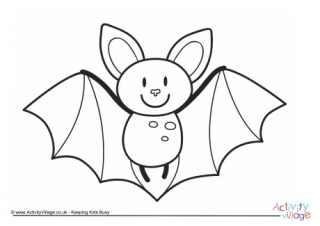 Bat Colouring Page 3