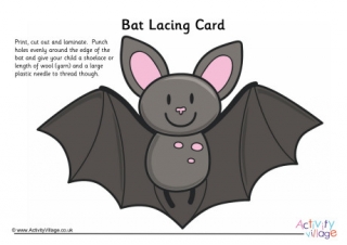 Bat Lacing Card