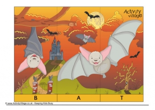 Bat Spelling Jigsaw