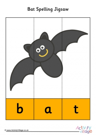 Bat Spelling Jigsaw 2