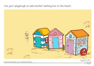 Bathing Huts Playdough Mat