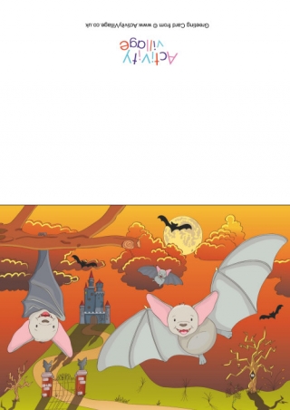 Bats Scene Card